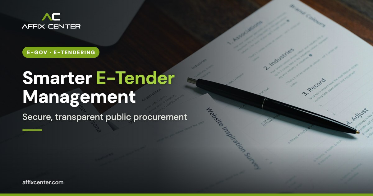 E-Tender Management Systems for Government Buyers - Affix Center