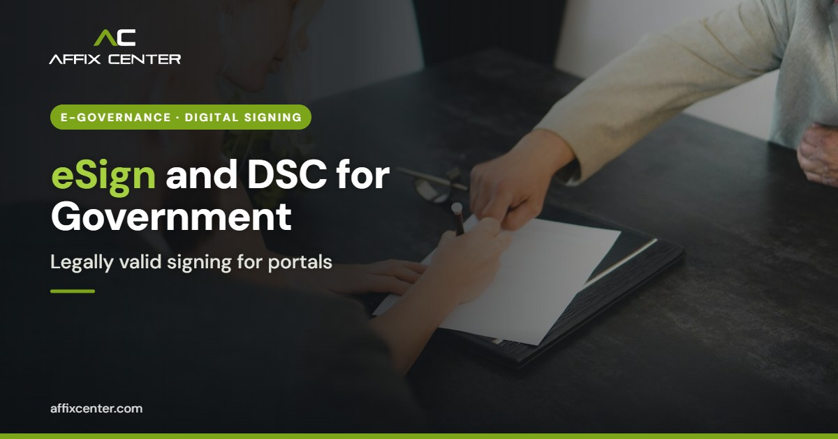 eSign and Digital Signature for Government Documents - Affix Center